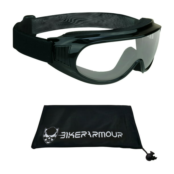 Pugs Eyegear Action Sport Goggles Polycarbonate Lenses UV400 GLOSS BLACK 